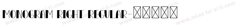 Monogram Right Regular字体转换